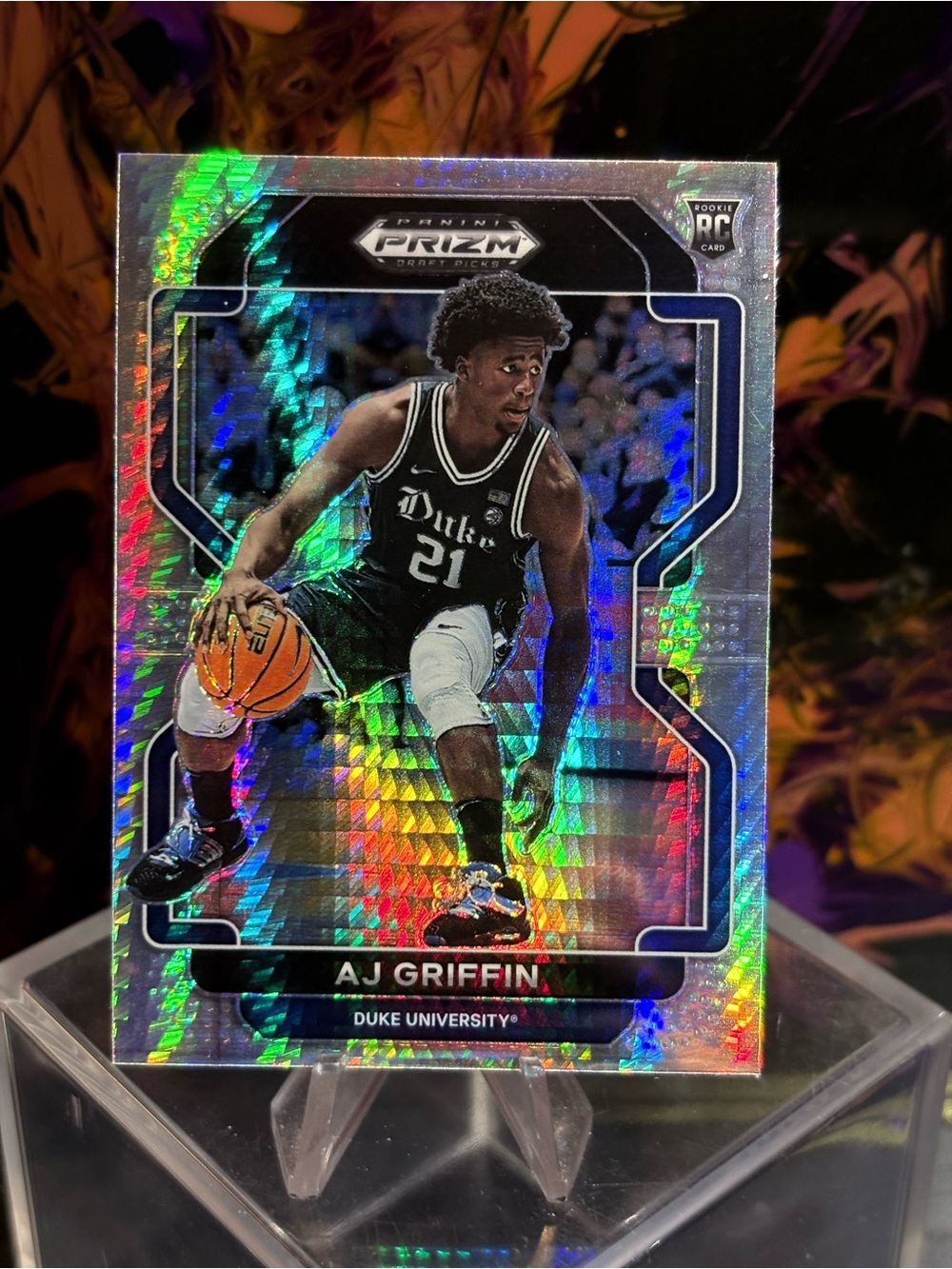 AJ Griffin Prizm Basketball Trading Card - Silver Hyper Rookie